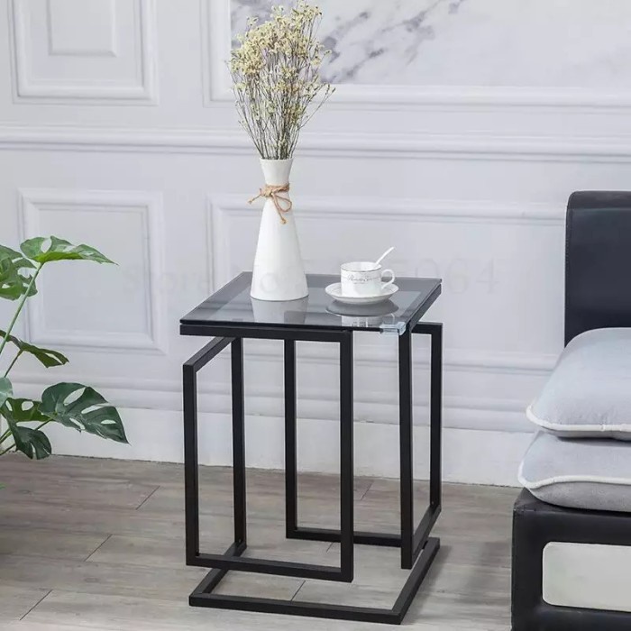 meja besi kecil side table besi