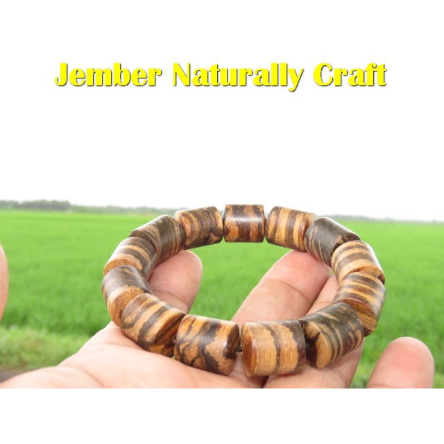 Gelang GAHARU ZEBRA 18 mm NATURALLY CRAFT JEMBER