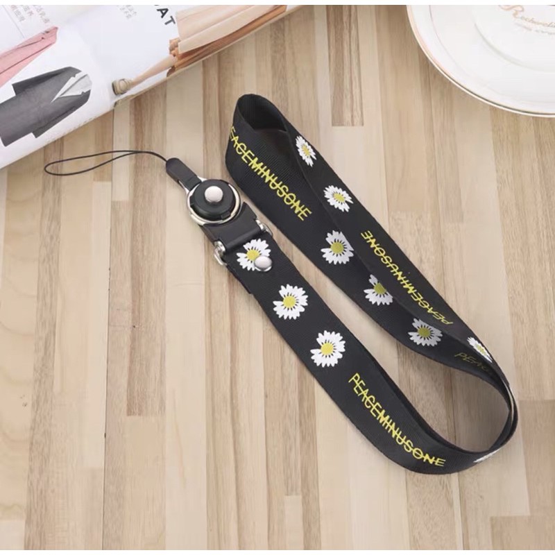 Tali hp gantungan hp panjang / DAISY FLOWER lanyard hp gantungan tali flashdisk