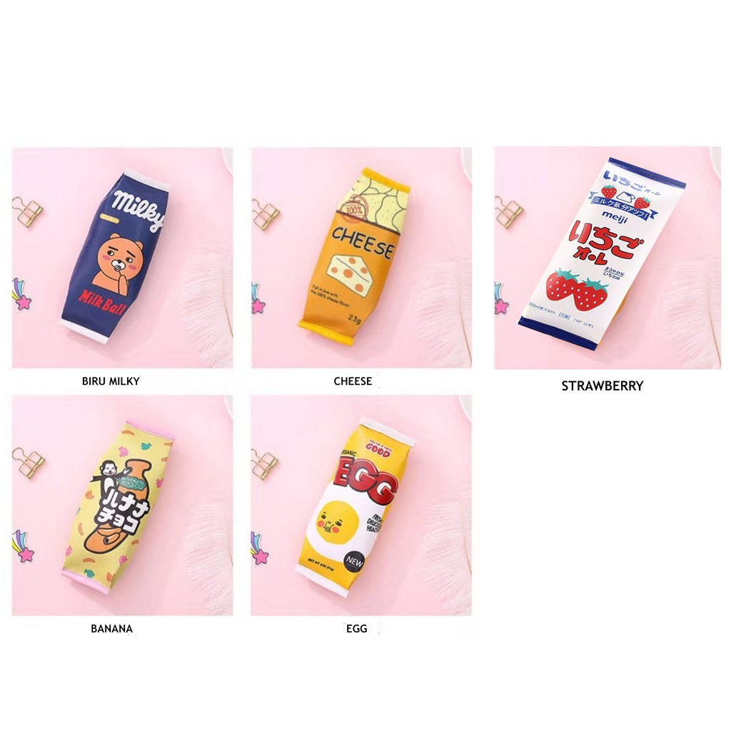 TEMPAT PENSIL MODEL BUNGKUS SNACK LUCU UNIK / KOTAK PENSIL LUCU UNIK-3