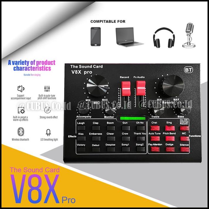 Soundcard V8X Pro Usb Headset Microphone Webcast Live Broadcast