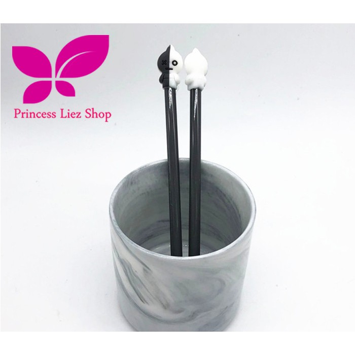 

PENA KARAKTER BT21 PENA BT21 CUTE BLACK INK GEL PEN CARTOON BALLPOINT SCHOOL STATIONERY PENA IMPORT-