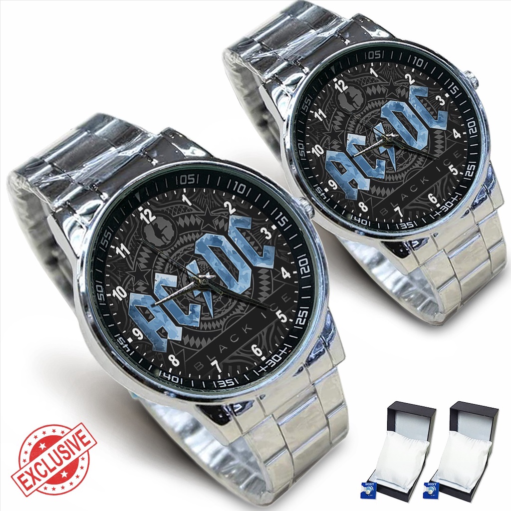 Jam Tangan Rantai Couple AC/DC BAND - 2 (Awesome)