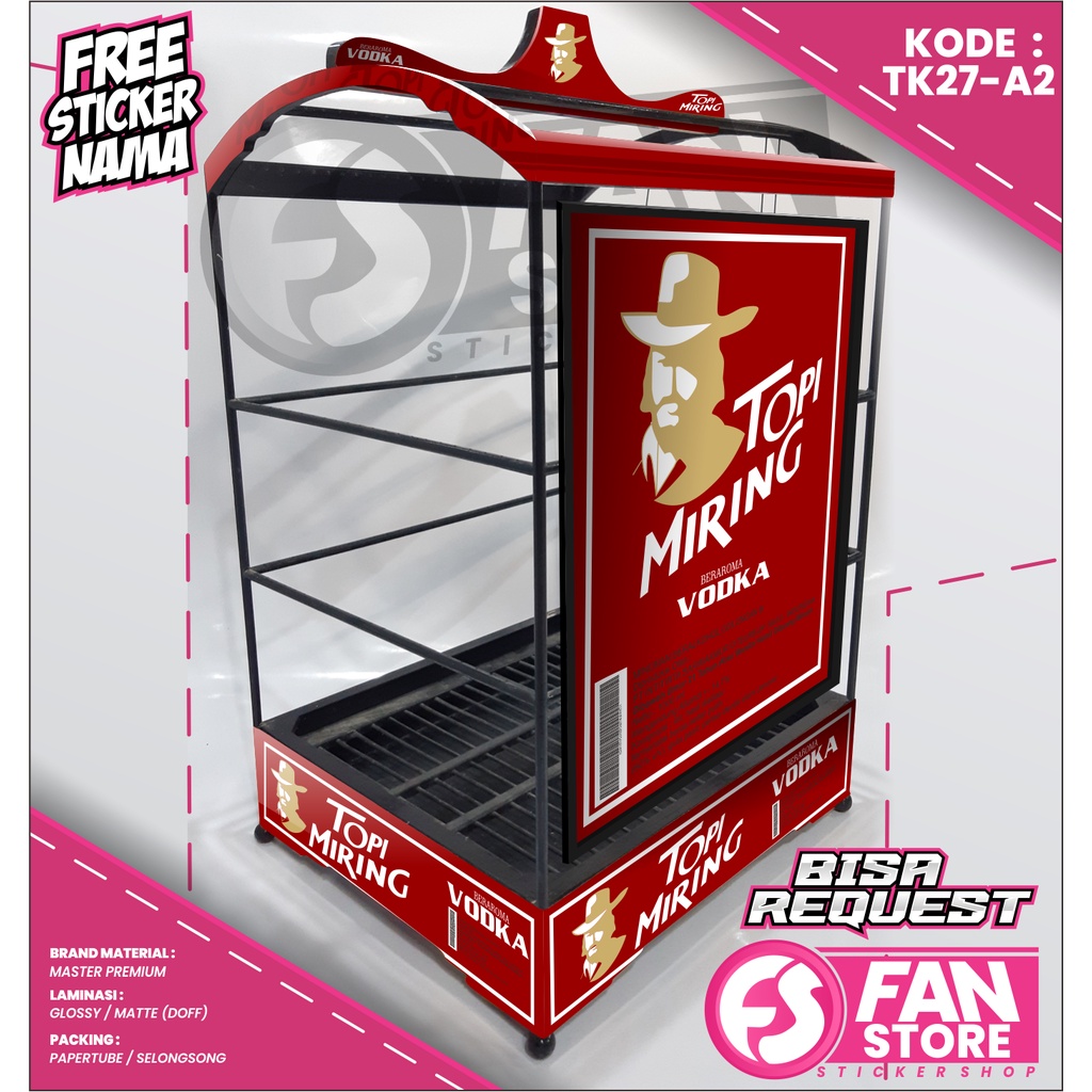 Stiker Decal SANGKAR KOTAK  KK No. 1 KK No 2 KK No 3 Sangkar EBOD JAYA Sangkar ORIQ JAYA TK27-A2