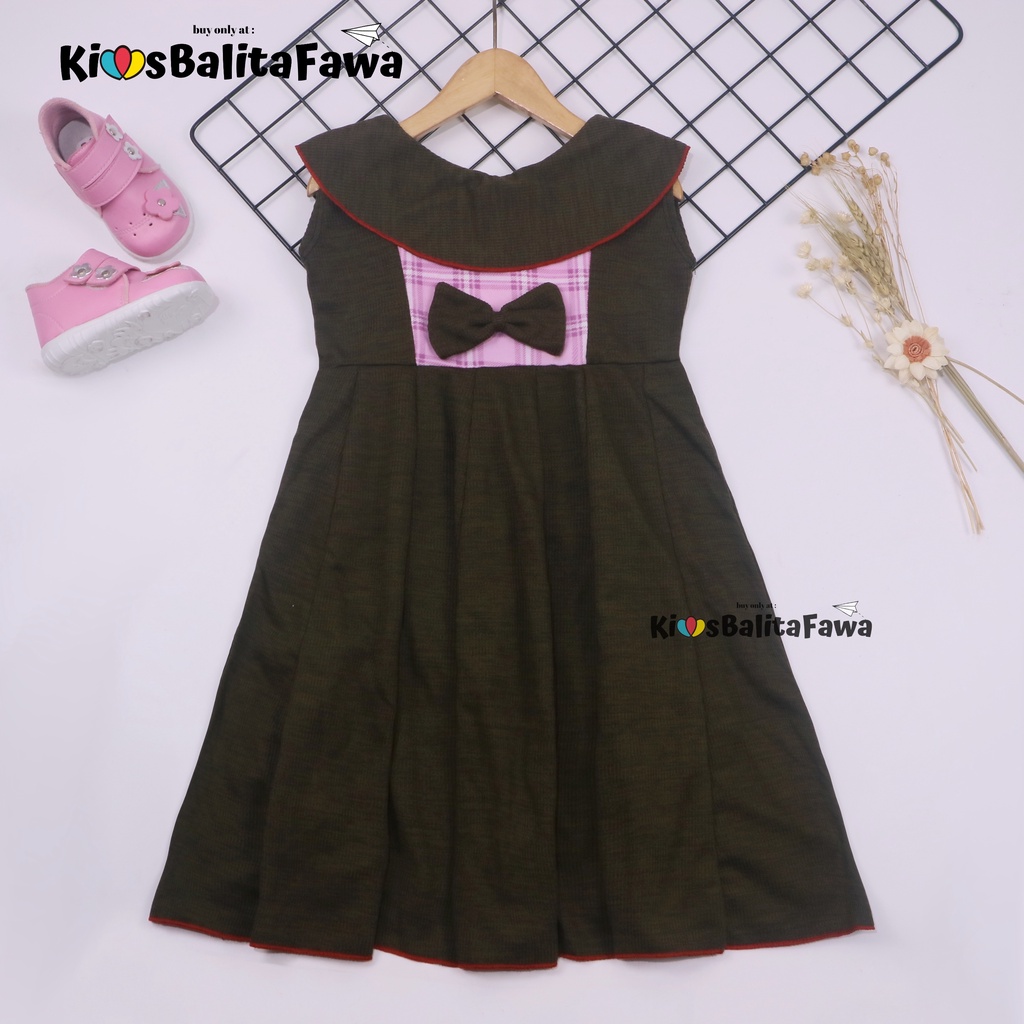 Dress Najwa uk 6-7 Tahun / Dres Cantika Yukensi Baju Anak Perempuan Gaun Pesta Import Balita Cewek