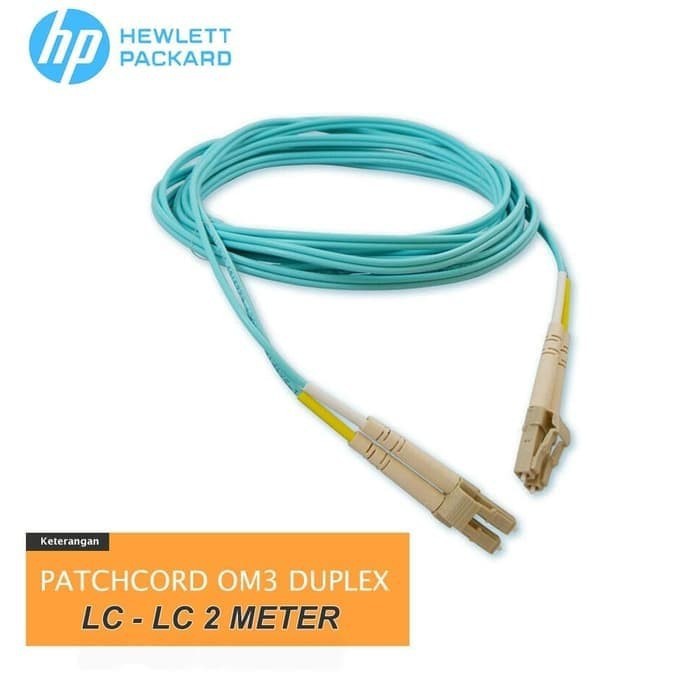 Patchcord Fiber Optik OM3 Duplex LC-LC Merk Hawlett Packard 2 Meter