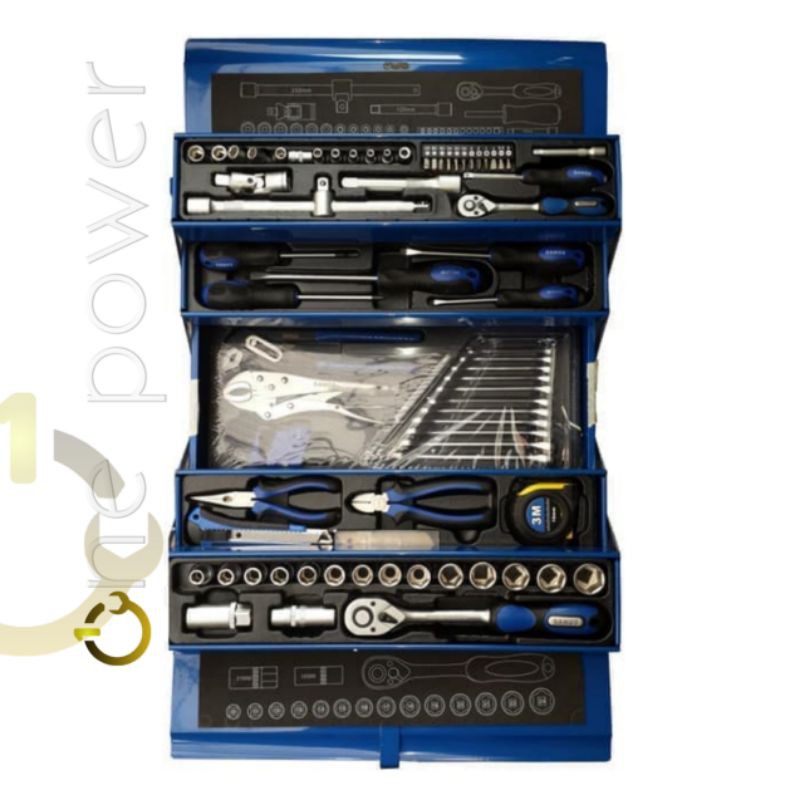Tool kit set kunci bengkel komplit 91pc / kunci shock dll best quality