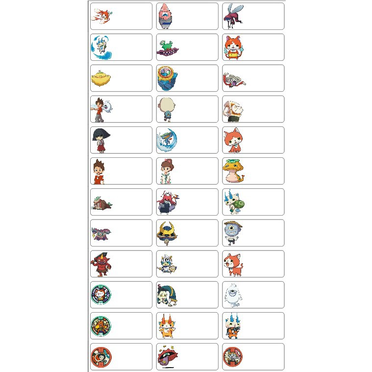 

Label Nama Anti Air Sticker Waterproof Yokai Watch