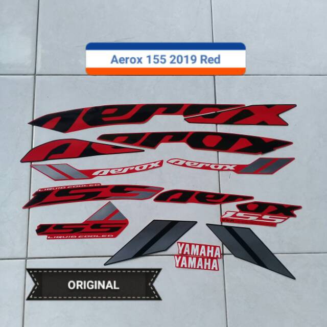 Sticker striping Yamaha Aerox 155 2019 Merah Original