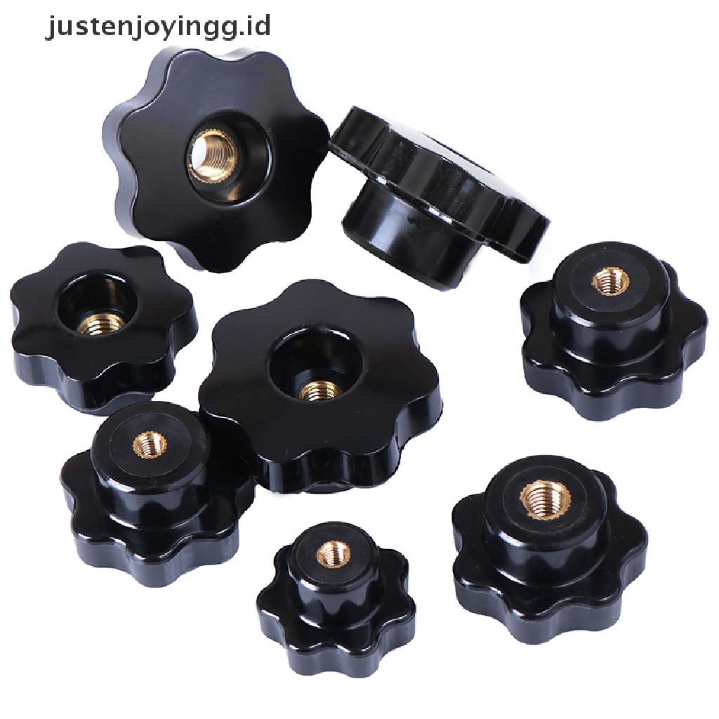 // justenjoyingg.id // M5/M6/M8/M10/M12 Female Thread Seven Star Shaped Head Clamping Nuts Knob ~