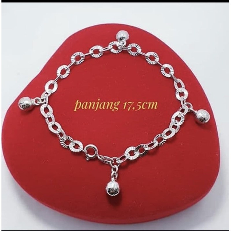 Gelang kaki anak gelang kaki bayi gelang kaki anak perak 925 lapis emas putih