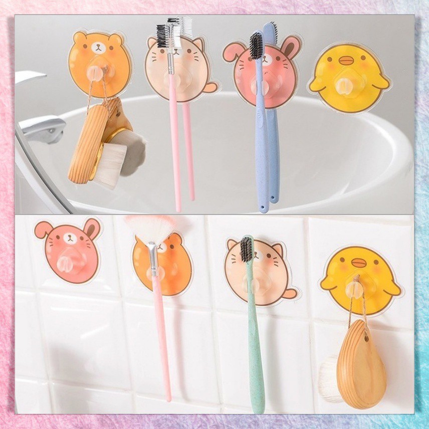 Tempat Sikat Gigi Pulpen Pensil Hook Tempel Dinding Kamar Mandi Gantungan Wastafel ToothBrush Holder