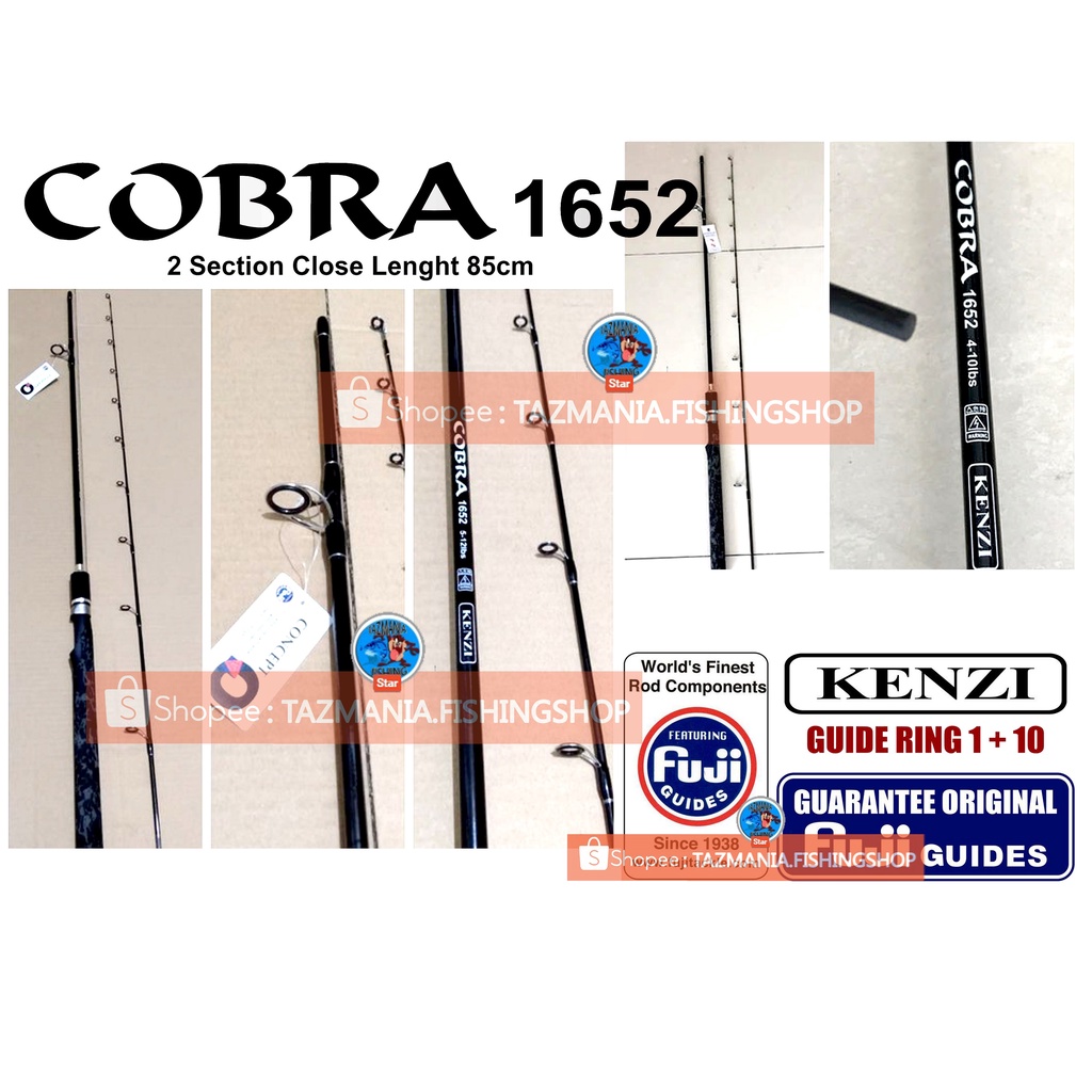 Joran Pancing Joran kenzi cobra 165 cm 410 carbon ring full fuji Murah Kuat Alat Pancing Terlaris