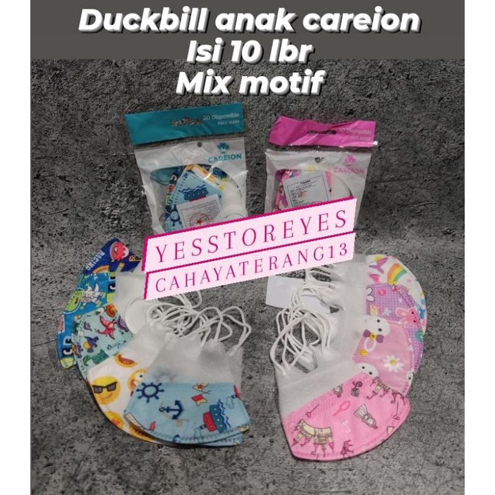 READY MASKER DUCKBILL ANAK CAREION CAREION MIX MOTIF CEWEK MIX MOTIF COWOK BOY GIRL KIDS FACE MASK