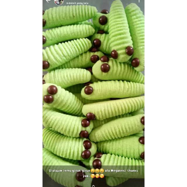 

Kue Kering Ulat / Worm Cookies / Caterpillar