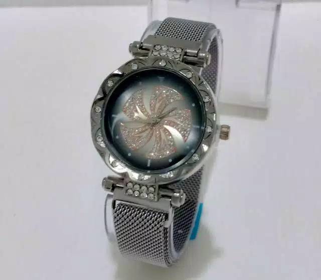 Jam Tangan Wanita Magnetik Motif Baling-Baling Hiasan STRAP RANTAI PASIR