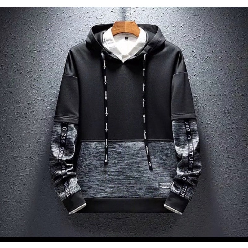 JAKET HOODIE SWEATER HITAM BLACK ABU GREY SPECIAL EDITION