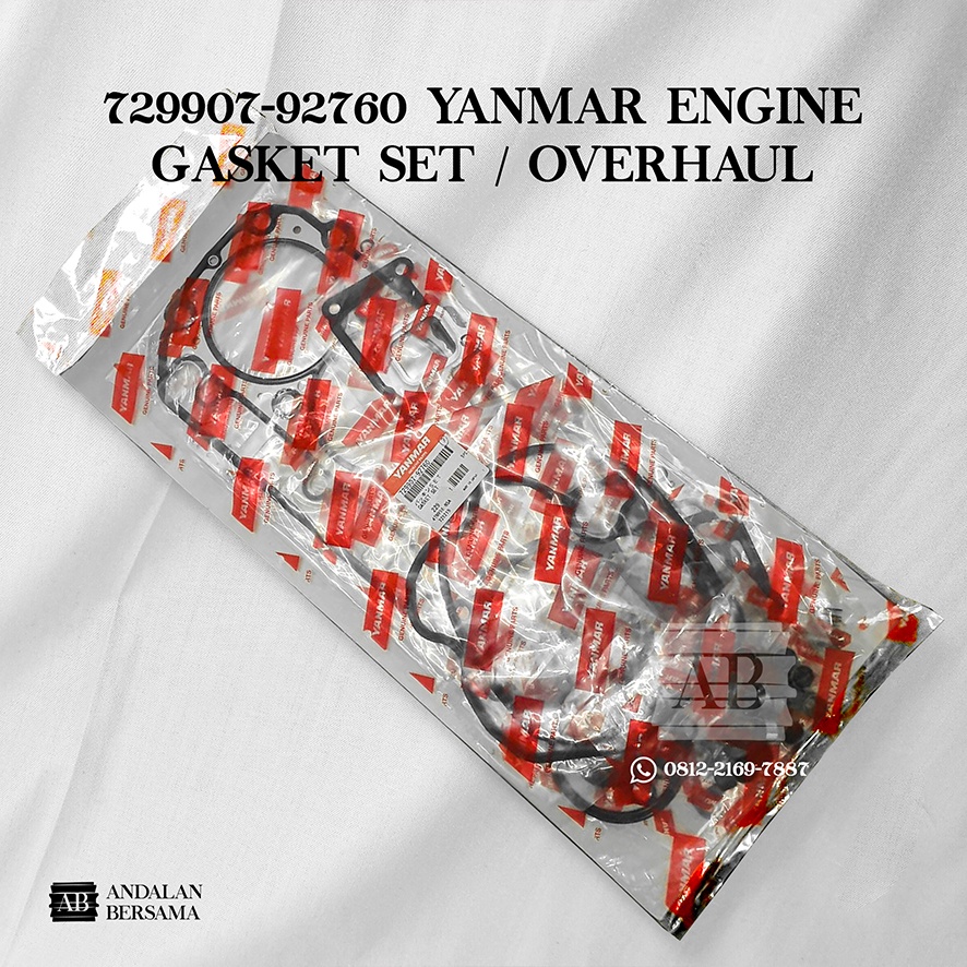 729907-92760 Yanmar Engine Gasket Set / Gasket Overhaul