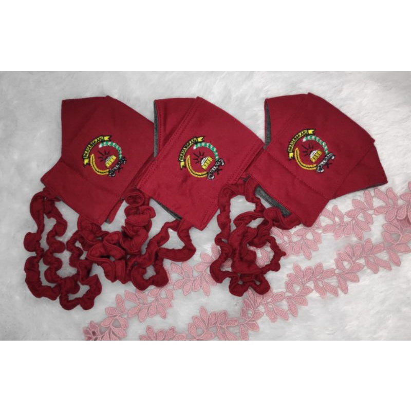 Masker Logo Bhayangkari 3D Warna Merah