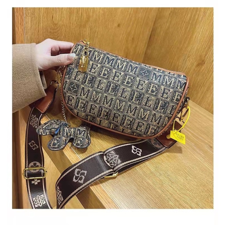 BJ62226 - BROWN/LEOPARD/M - TAS SLEMPANG CROSSBODY WANITA FASHION IMPORT MODIS ELEGAN TERMURAH TERLARIS TERBARU BAGSTORE JAKARTA TAS BATAM ZC2226