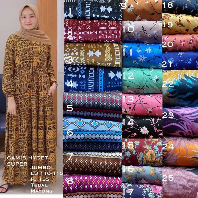 gamis wanita cewek putri tebal jumbo murah hyget terlaris termurah dress muslim fashion wanita jumbo