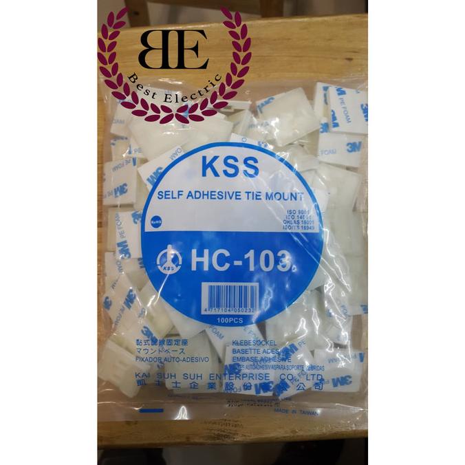 

Kss Hc-103 / Kss Self Adhesive Tie Mount / Tie Mount / Hc103 Terlaris