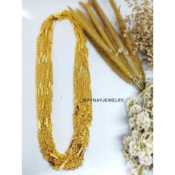 KALUNG KOIN NURI BALOK 45CM / LAPIS EMAS 24k