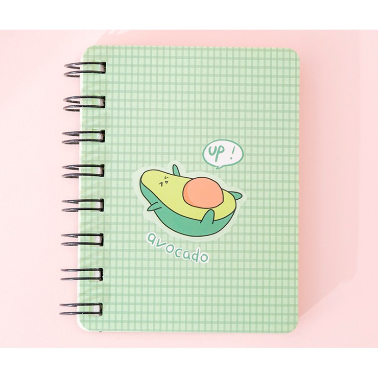 Notebook Gambar Kartun AVOCADO Lucu / Notes Buku Memo Mini Gambar Buah APUKAT Lucu / Buku Mini Imut-Avocado Sit Up