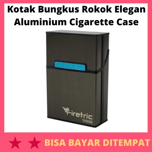 Kotak Bungkus Rokok Elegan Aluminium Cigarette Case / Wadah Tempat Kotak Bungkus Rokok Batangan Kret