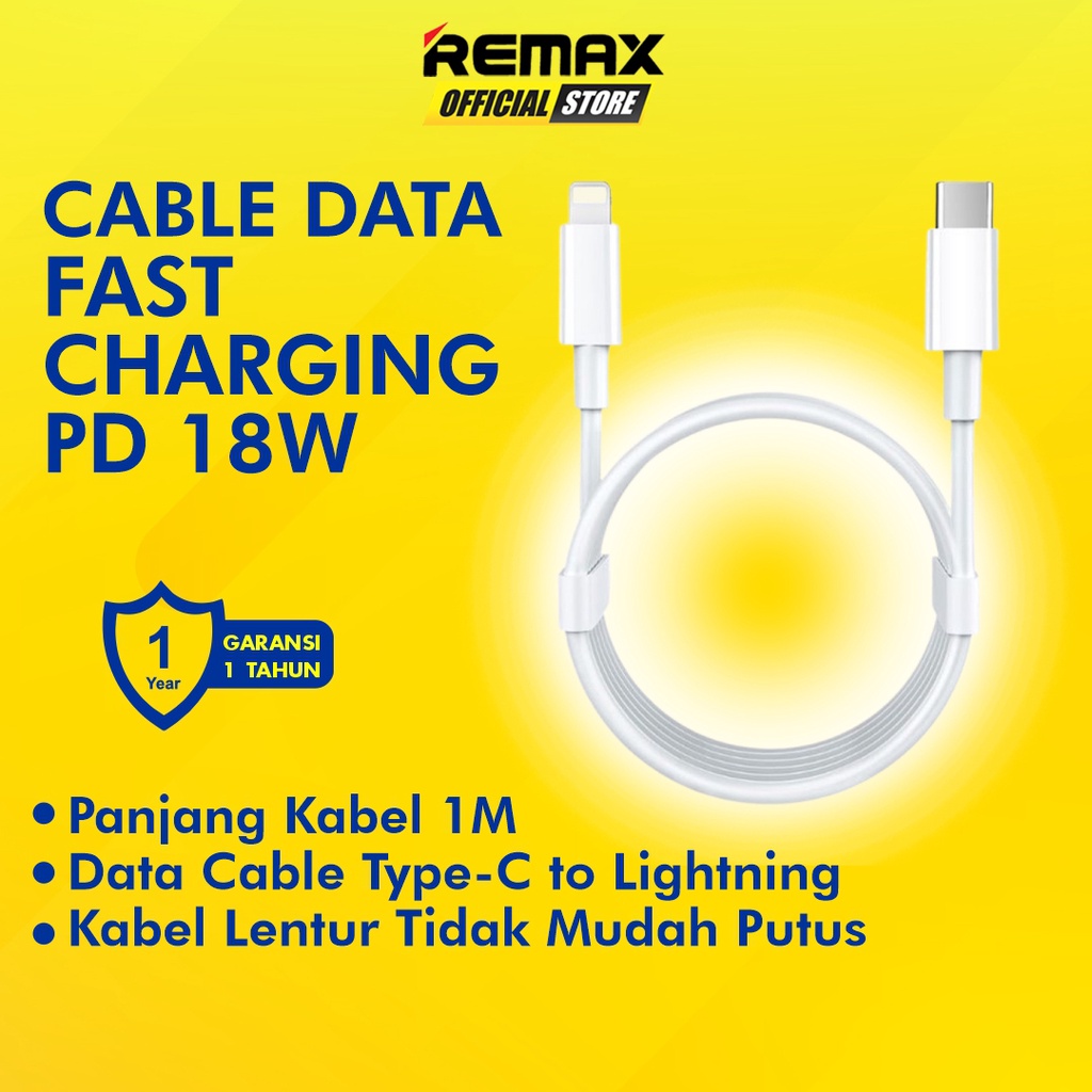 Kabel Data Type C to Lightning Remax RC-175I 20W Fast Charging Data Cable