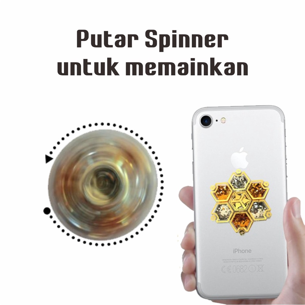 SPINNER STAR FOR CASE WATER GLITTER AKSOSORIS HP