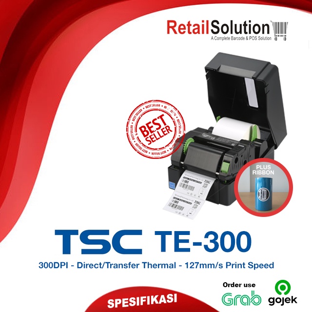 Printer Barcode Label TSC TE300 / TE-300 / TE 300