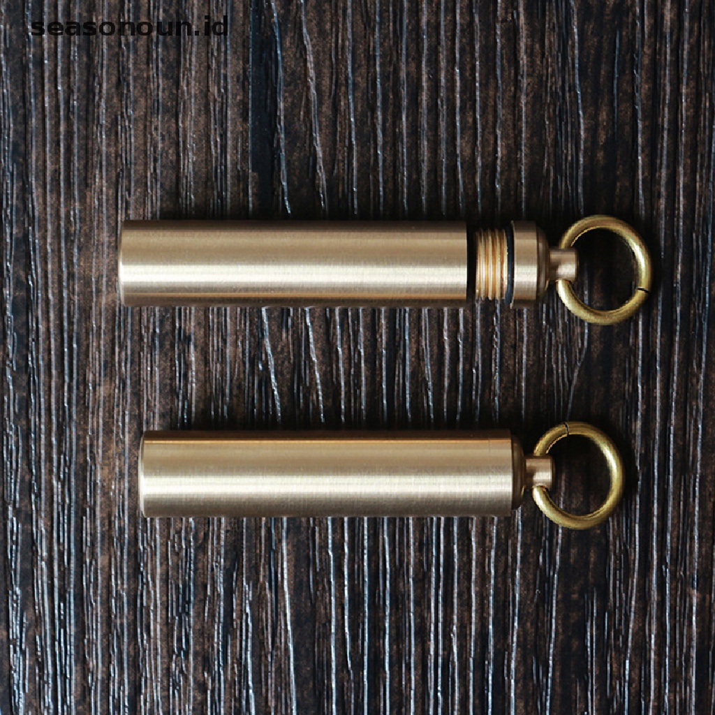 【seasonoun】 Outdoor CNC Waterproof Emergency First Aid Safety Survival Pill Bottle Tank Box .