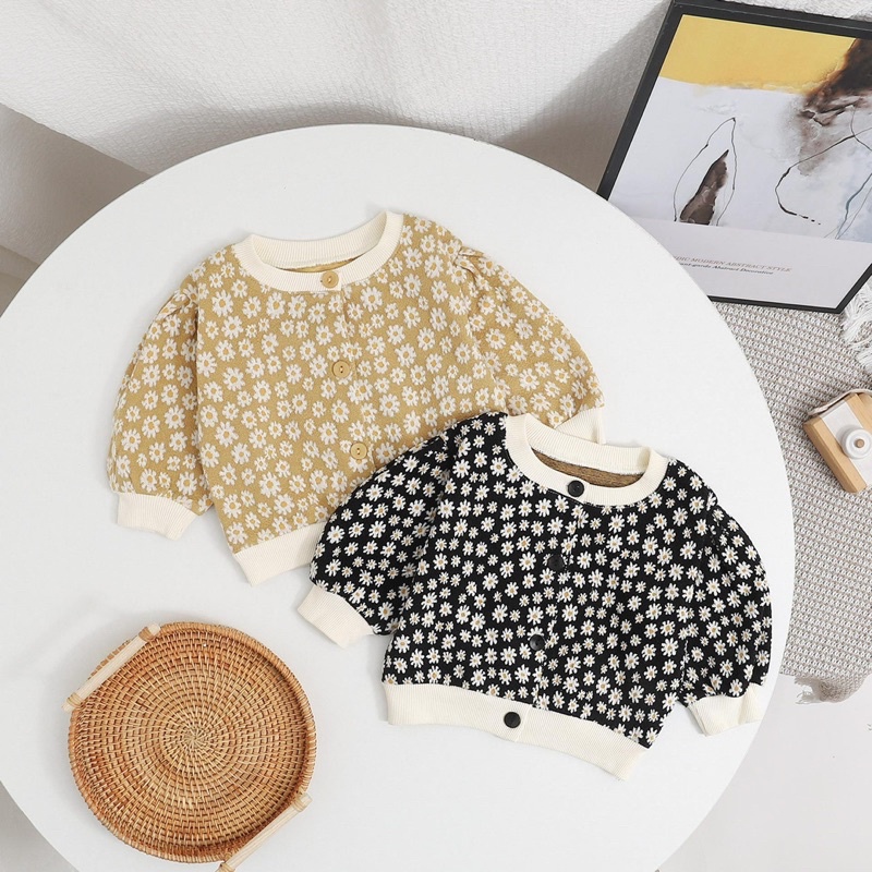 Daisy cardigan top bayi anak perempuan