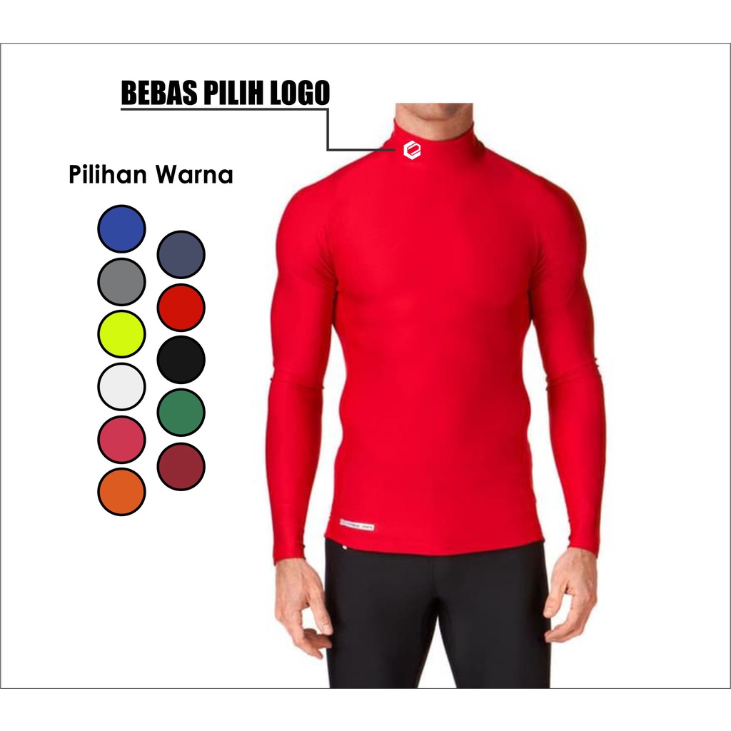 BASELAYER LENGAN PANJANG JARI LONGSLEEVE THUMBHOLE FUTSAL SEPAKBOLA VOLI OLAHRAGA RENANG PRIA WANITA