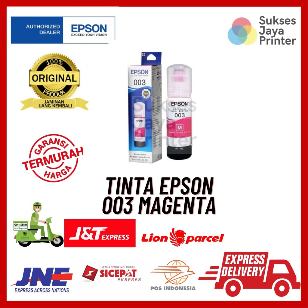 TINTA EPSON 003 MAGENTA Tinta EPSON L3110, L1110, L3150, L5190 ORIGINAL 100%