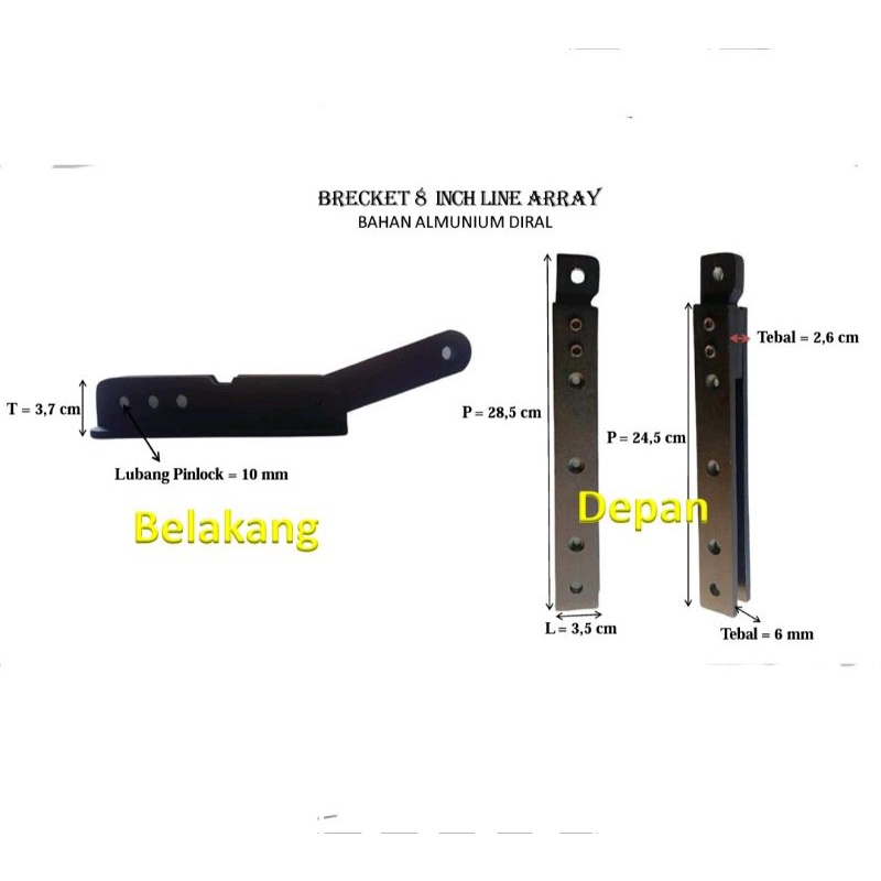 Brecket breket 8inch Box Line Array Aluminium - Horn Corong Driver
