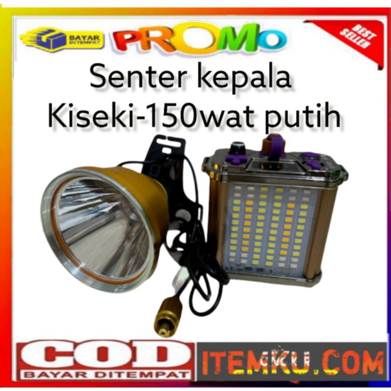 ✅PROMO Senter Kepala KISEKI 150 watt CK-958 TAHAN 12JAM NON STOP bonus lensa kuning led aki strobo o