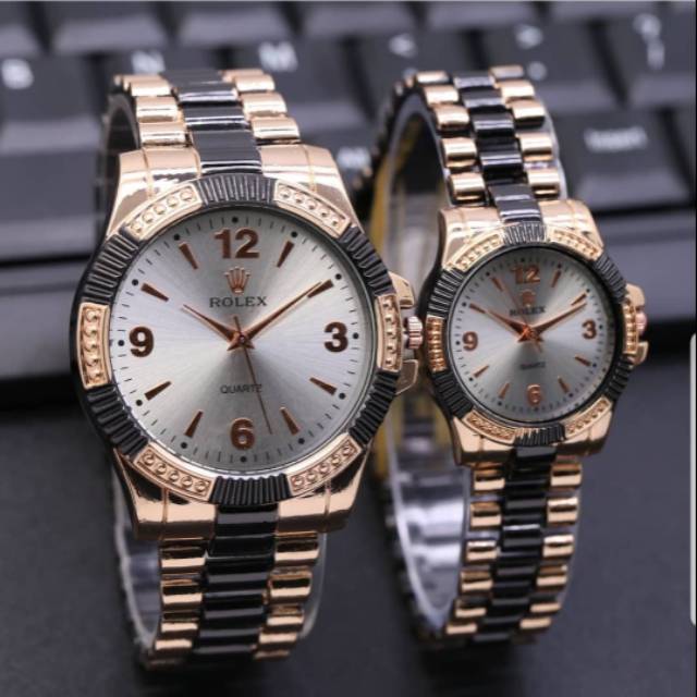jam tangan couple rolex new edition + BOX sudah sepasang