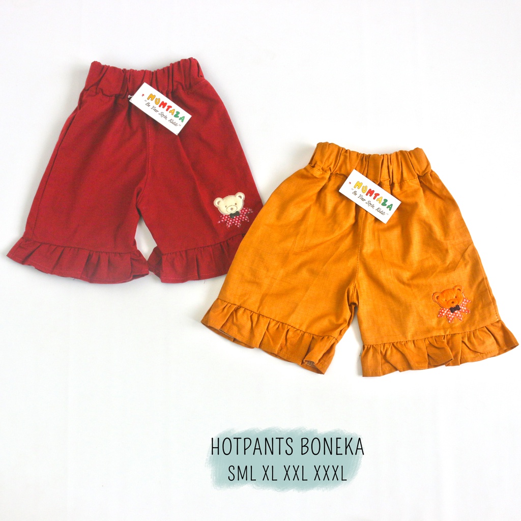 Hotpants boneka ruffle SML XL XXL I  Celana pendek Anak  I  Daily Pant