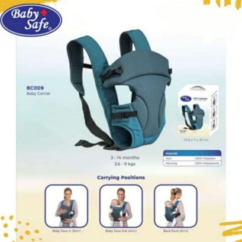 Babysafe Baby Carrier BC009/Gendongan Bayi