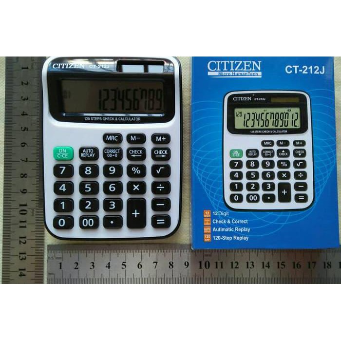 

Hargamiring Kalkulator Citizen CT 212 J 12 Digit Check & Correct Paling oke
