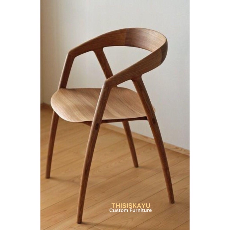 KURSI MAKAN KAYU JATI MINIMALIS TIPE JEPANG | KURSI KAYU JATI RETRO KAYU JATI ASLI | KURSI VINTAGE K