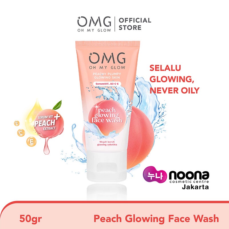 OMG  PEACH GLOWING FACE WASH 50GR