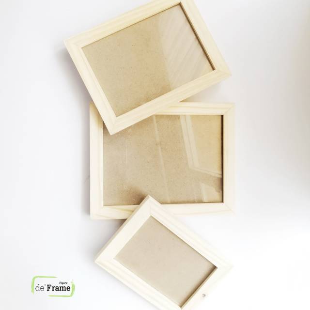 Pigura Foto / Frame kaca / Bingkai natural 4r 5r 6r