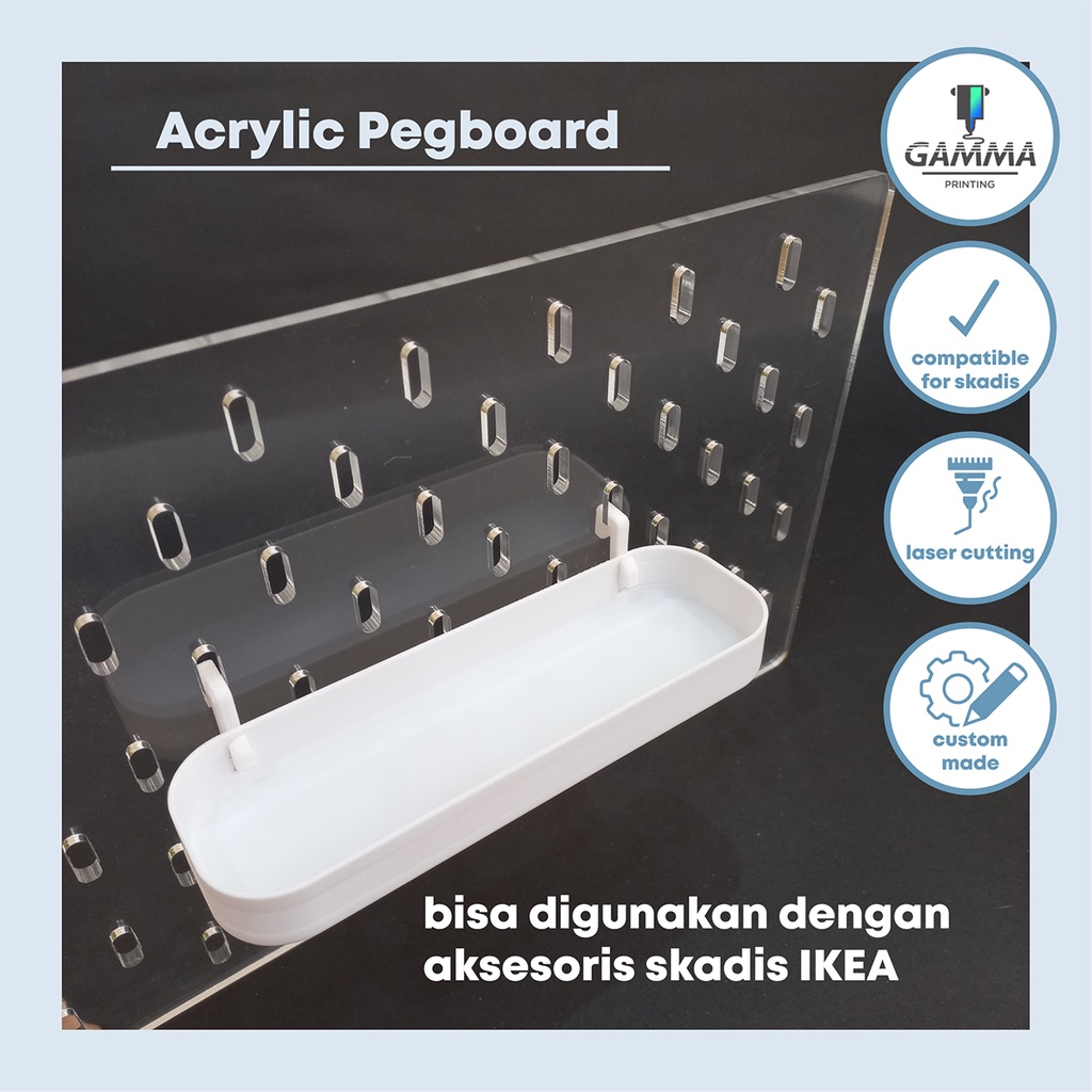 Papan Berlubang Pegboard SKDIS Akrilik / Acrylic