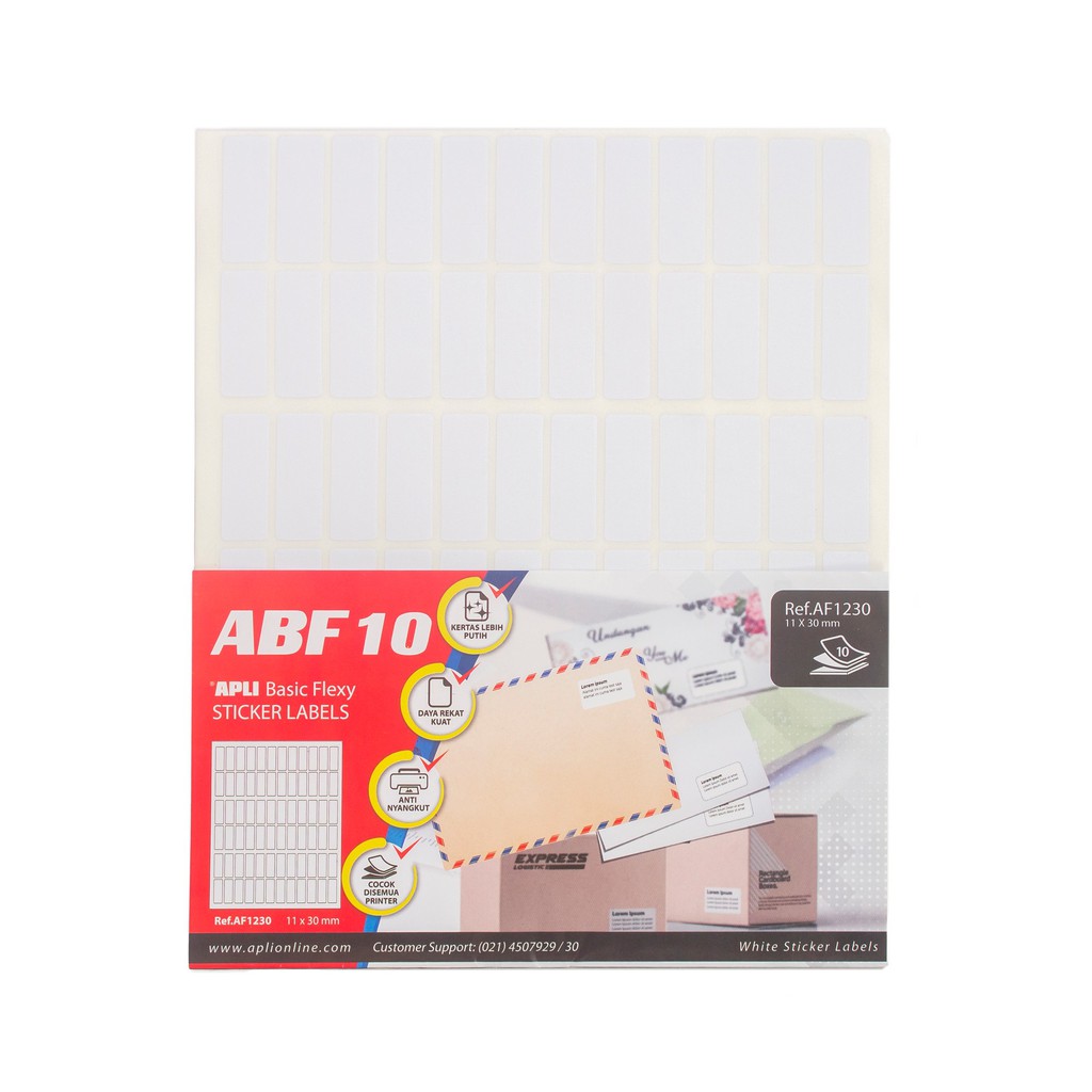 

[Zada] APLI Basic Flexy (ABF) White Labels 11 X 30MM 720 unit #AF1230