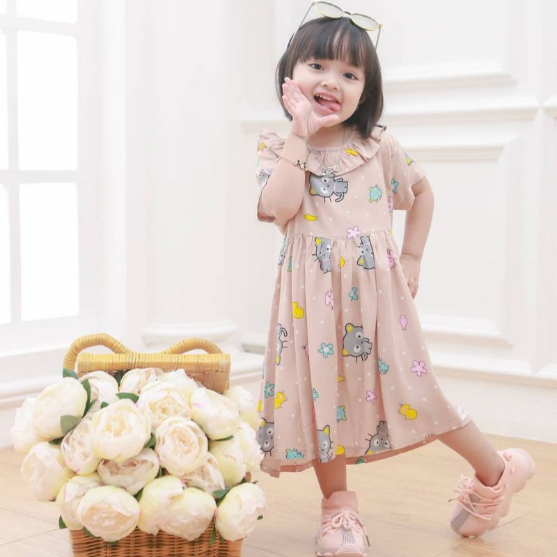 Afsheenastore Dress Anak Rayon Minie