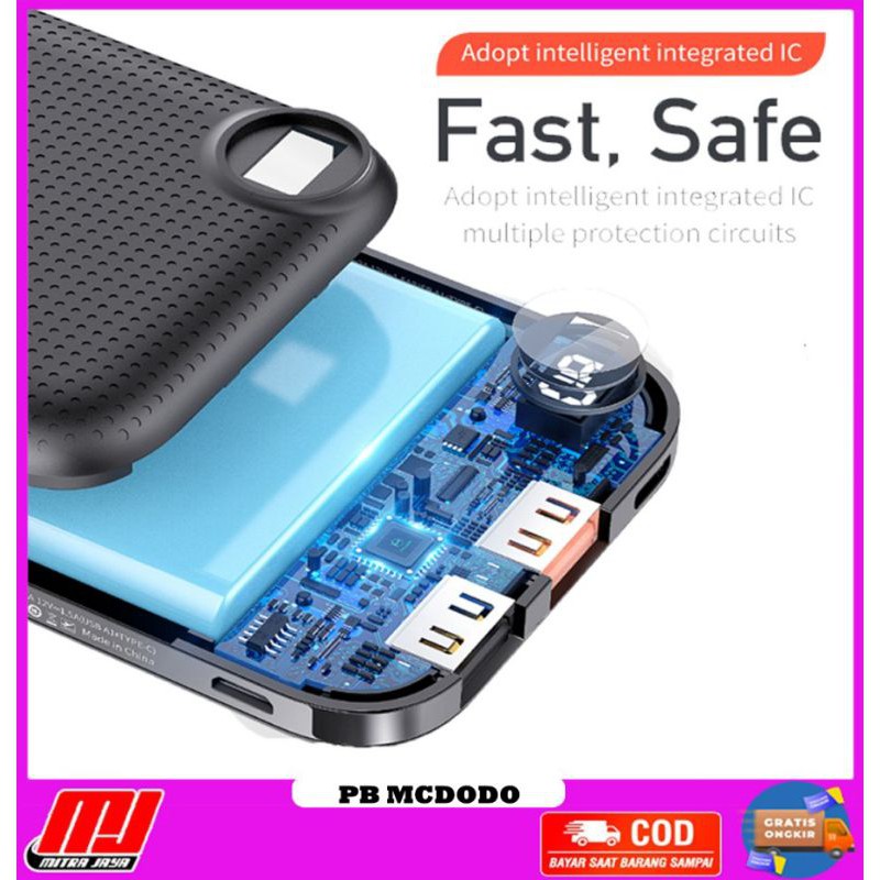 Power Bank McDodo MC-6580 10000mAh Digital LCD PD 18W QC 3.0