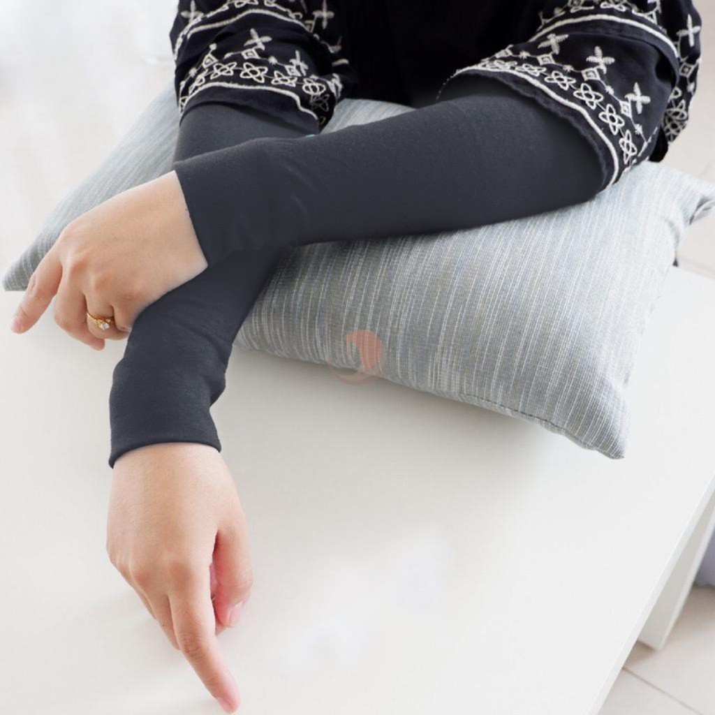 Handsock Manset Tangan Rayon Super Premium Stretch Adem Anti Gerah-Grey